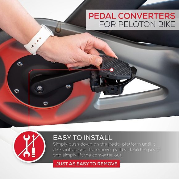 Peloton Bike & Bike Compatible, Pedal Converter for Regular Shoes - NEW - Picture 3 of 6